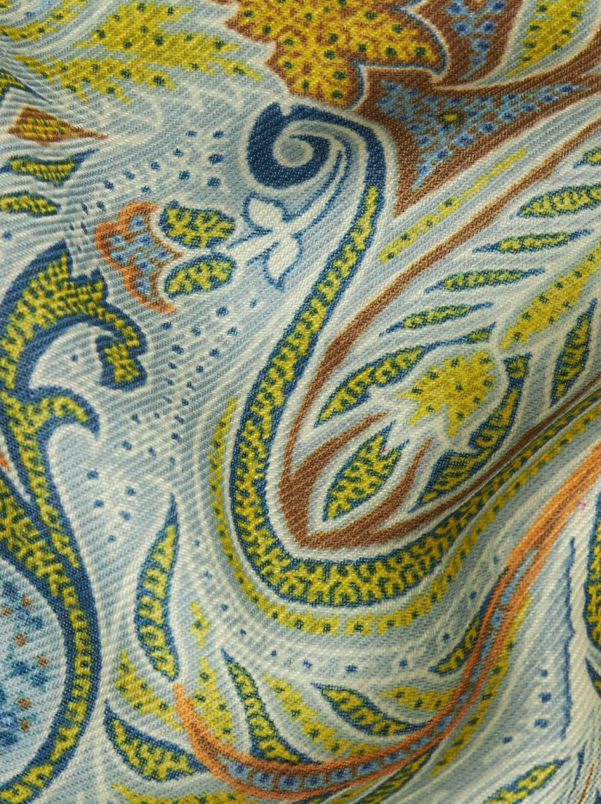 Uomo Etro Sciarpa In Lana E Seta Con Motivi Paisley | Uomo |