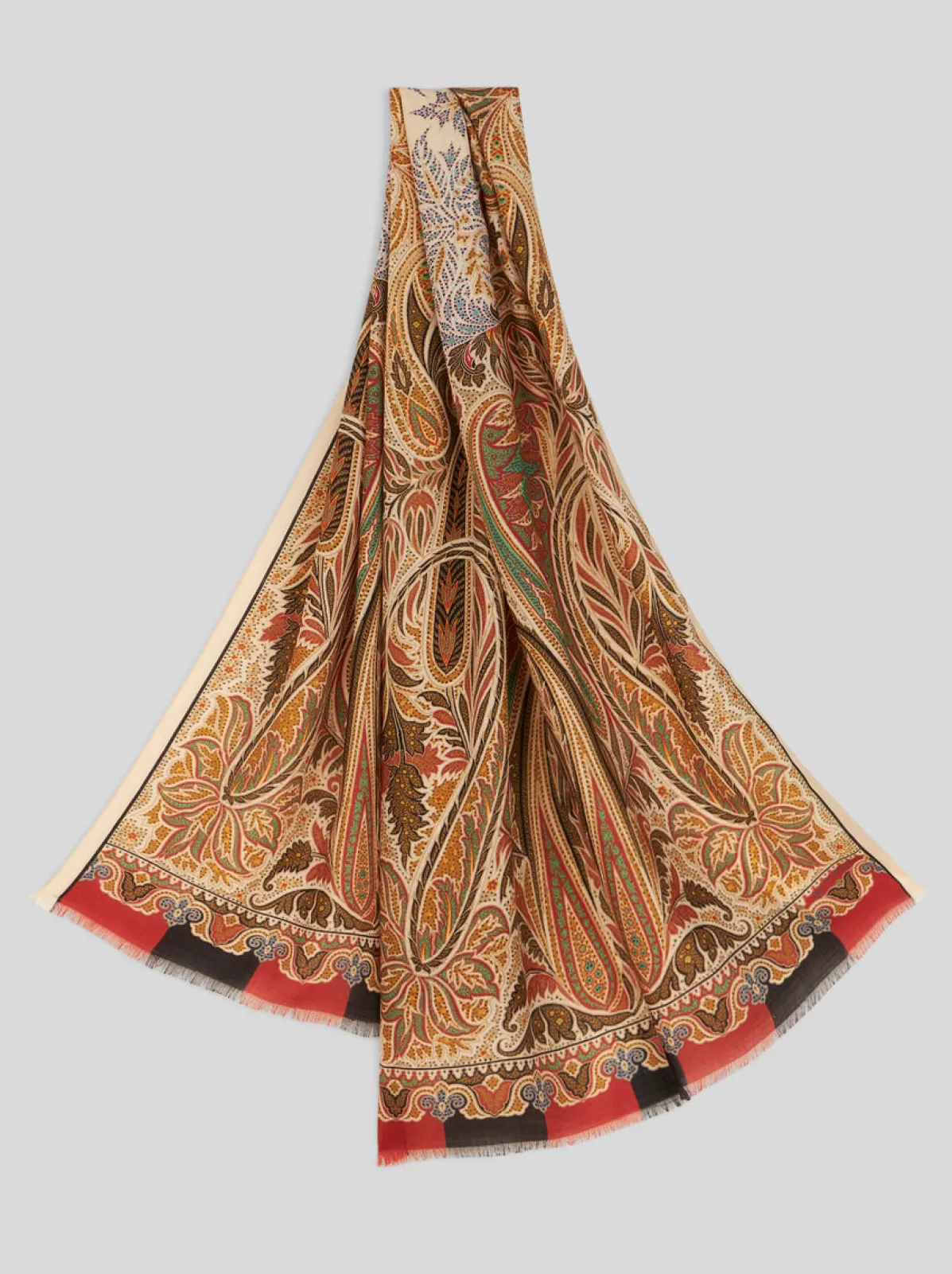 Uomo Etro Sciarpa In Lana E Seta Paisley Ornamentale | Uomo |