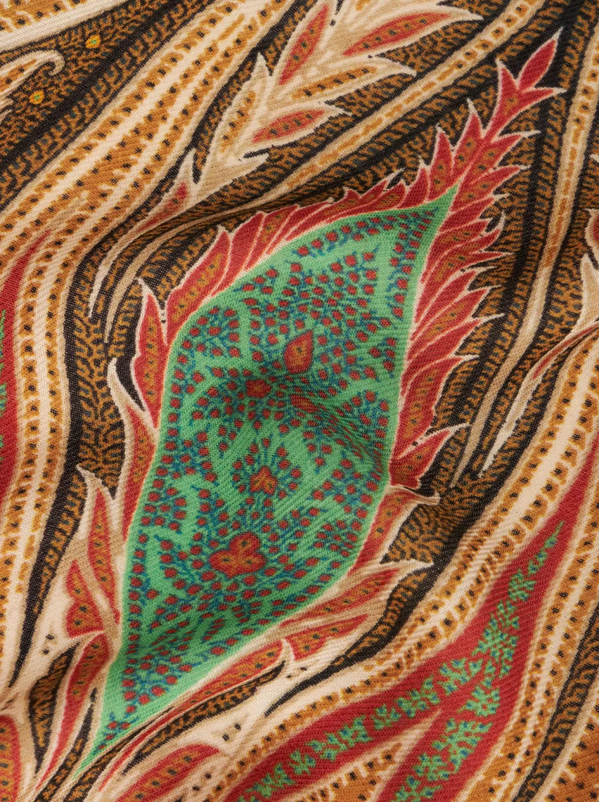 Uomo Etro Sciarpa In Lana E Seta Paisley Ornamentale | Uomo |