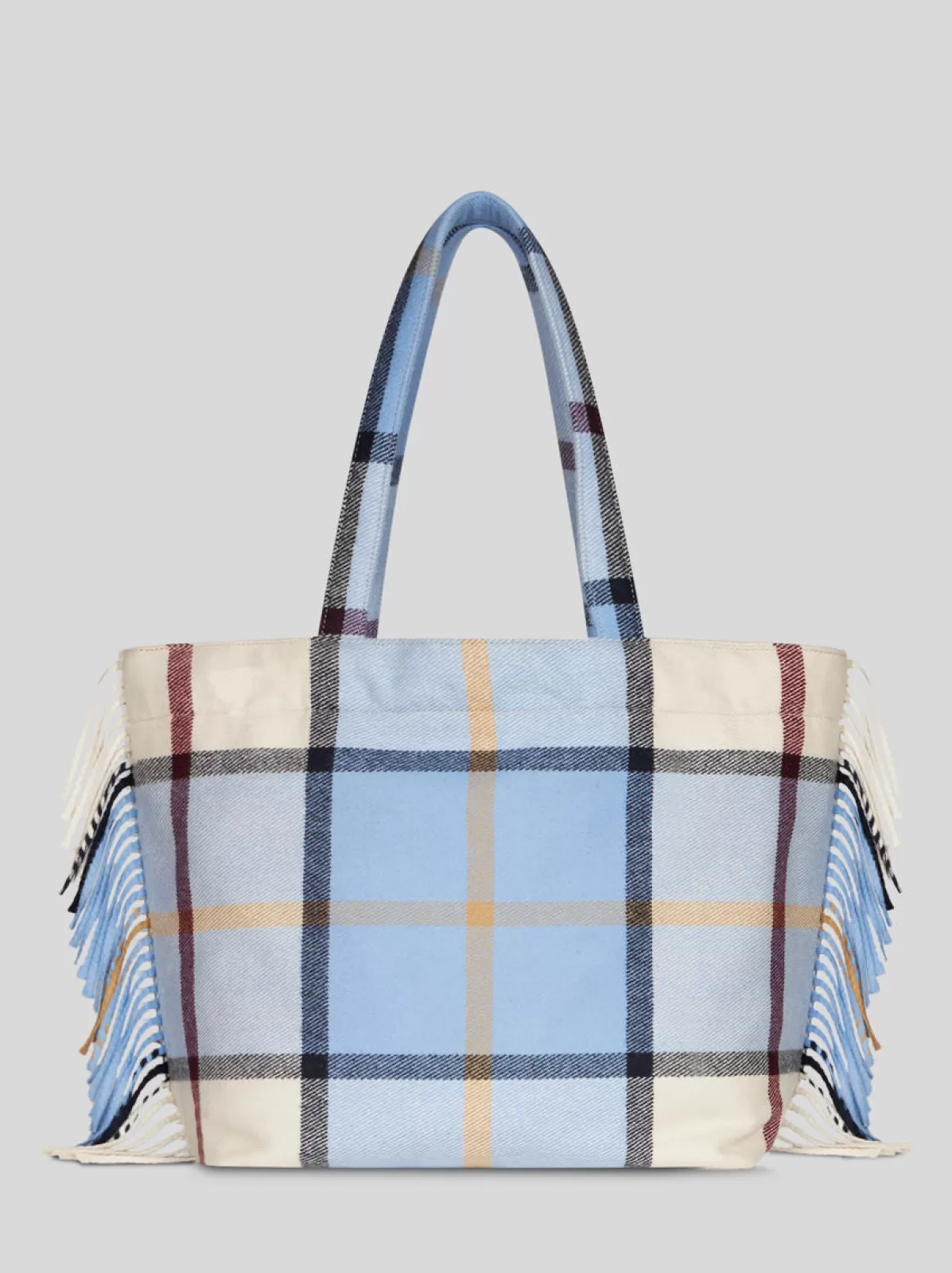 Uomo Etro SHOPPING SOFT TROTTER GRANDE CHECK JACQUARD CON FRANGE |