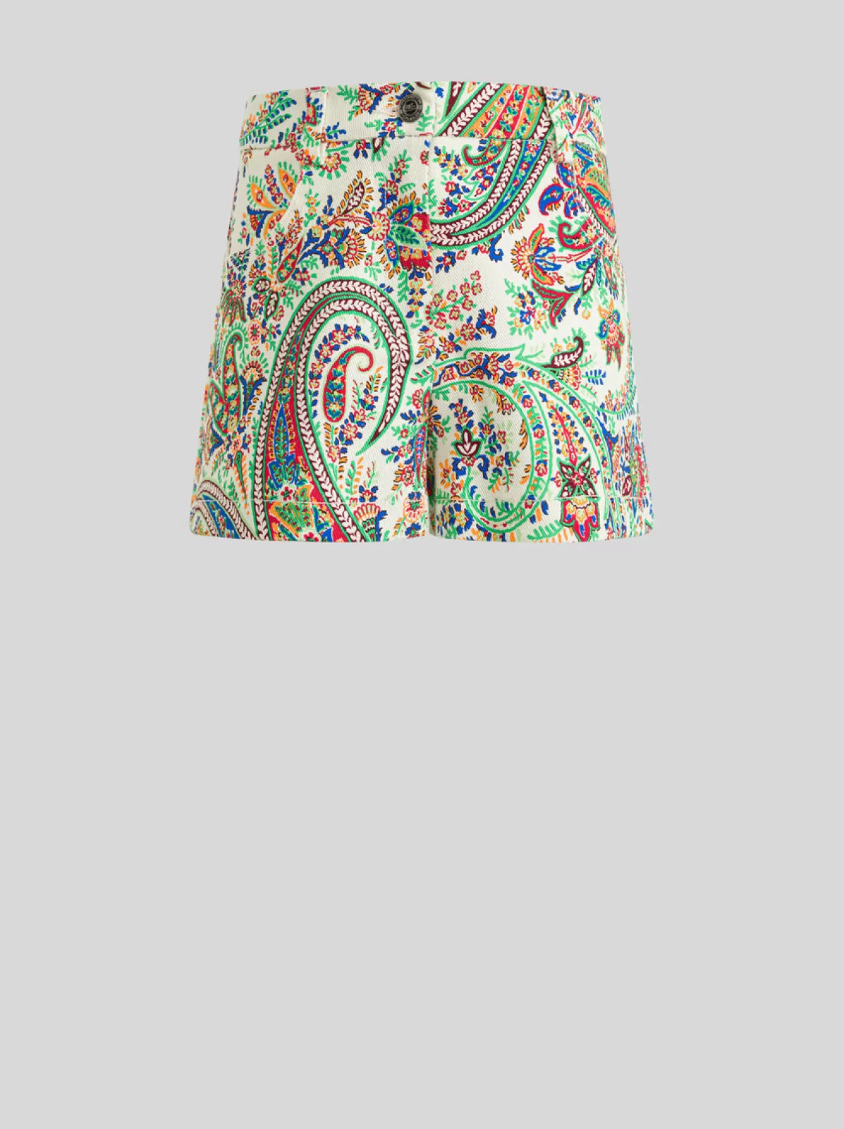 Bambino Etro SHORTS IN COTONE/DENIM STRETCH CON STAMPA PAISLEY FLOREALE PER BAMBINI |