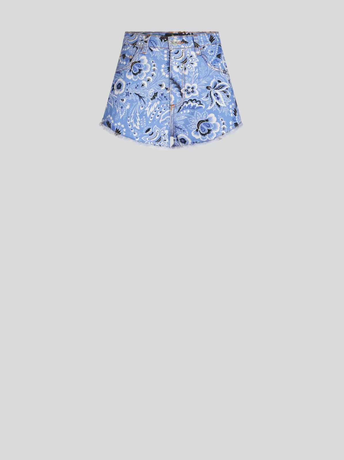 Donna Etro SHORTS IN DENIM CON STAMPA |