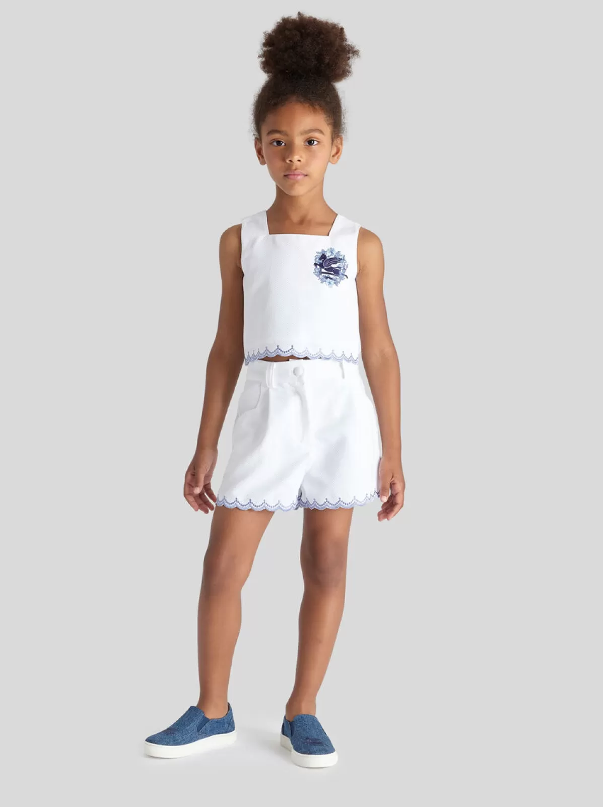 Bambino Etro TOP CON PEGASO E FIORI RICAMATI PER BAMBINI |