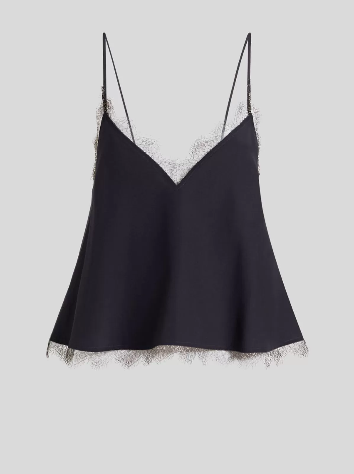 Donna Etro TOP IN CRÊPE DE CHINE CON DETTAGLI IN PIZZO |