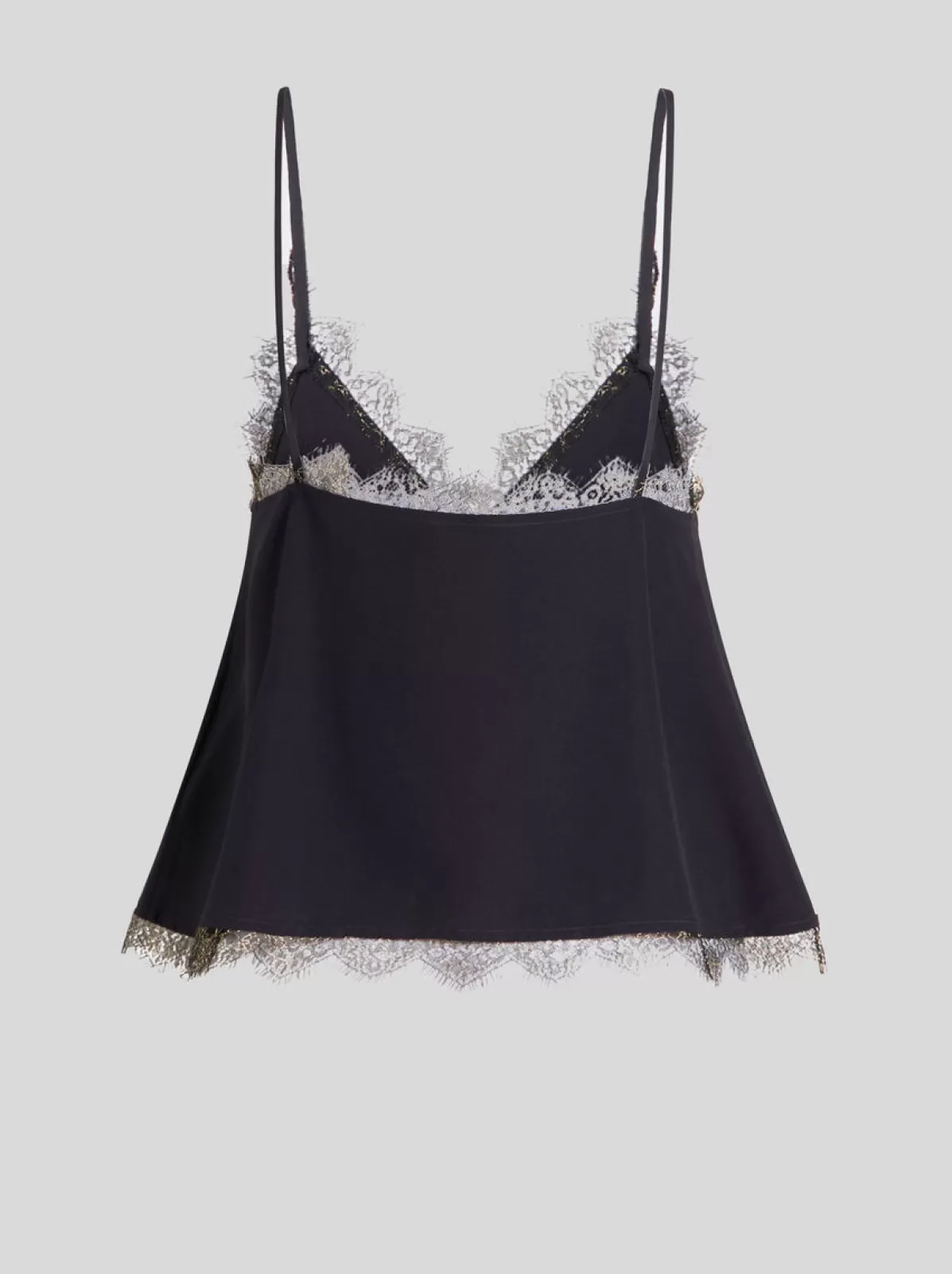 Donna Etro TOP IN CRÊPE DE CHINE CON DETTAGLI IN PIZZO |