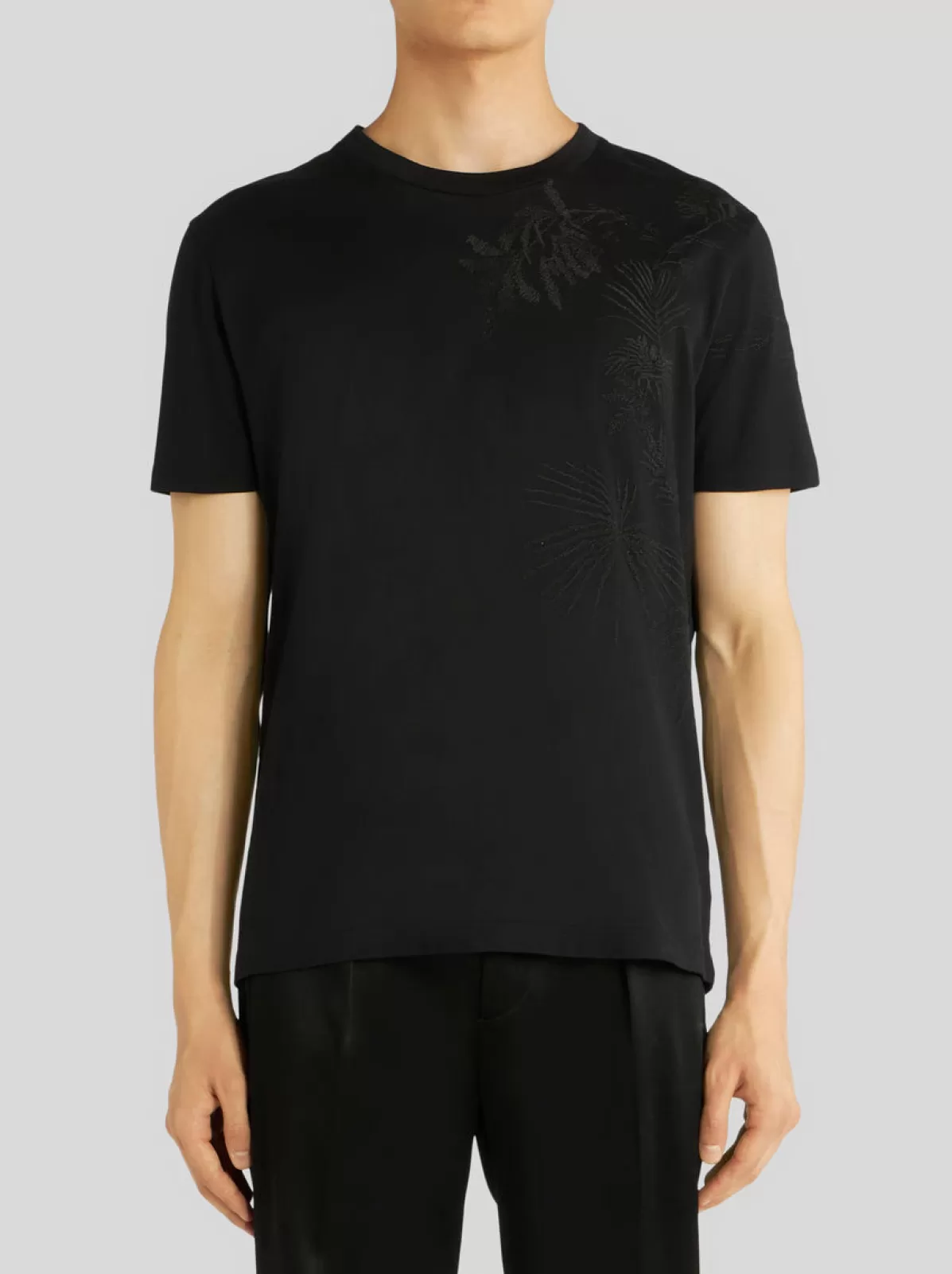 Uomo Etro T-shirt Con Ricamo Ramage Floreale | Uomo |