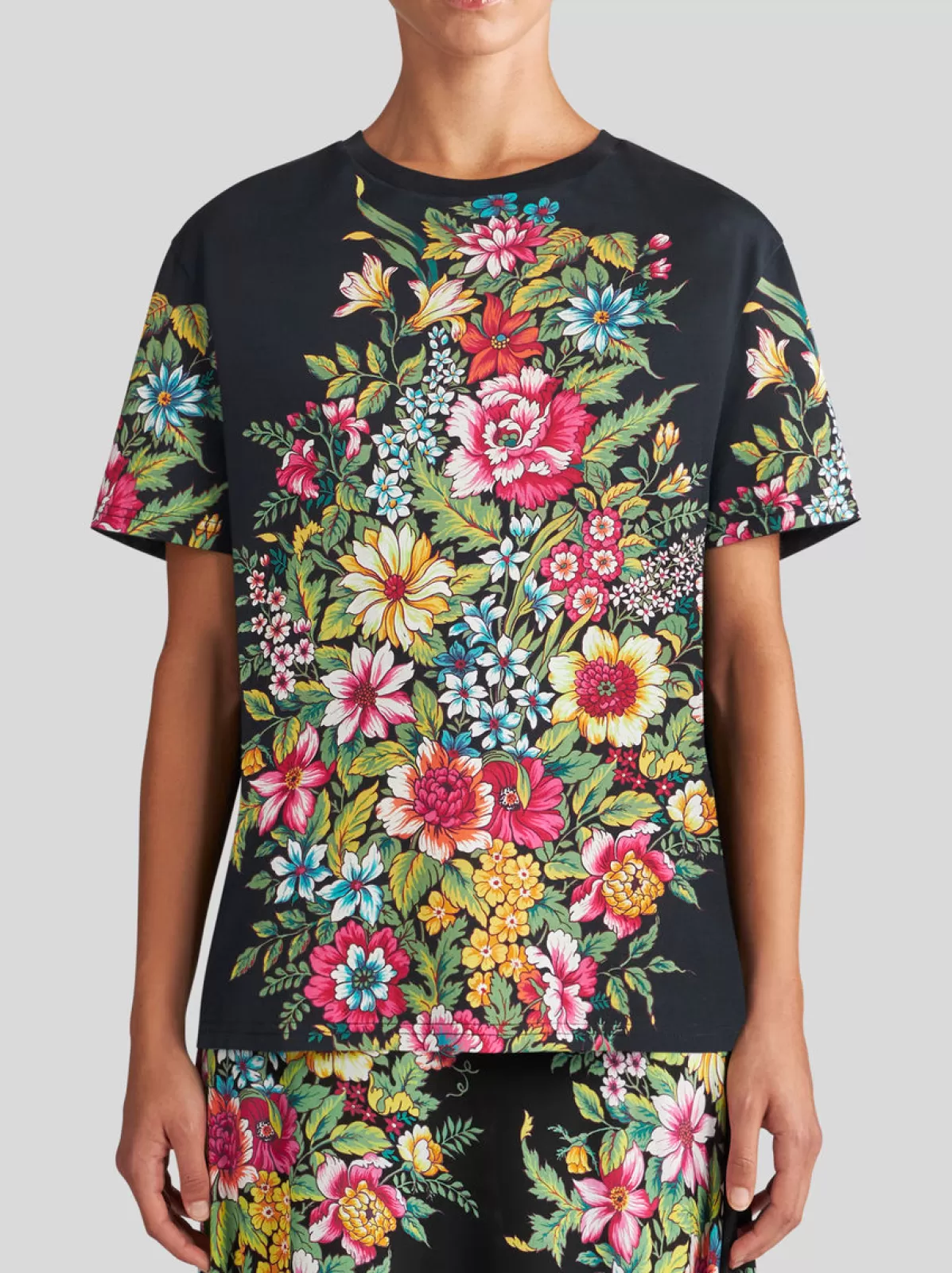 Donna Etro T-shirt Con Stampa Bouquet | Donna | |