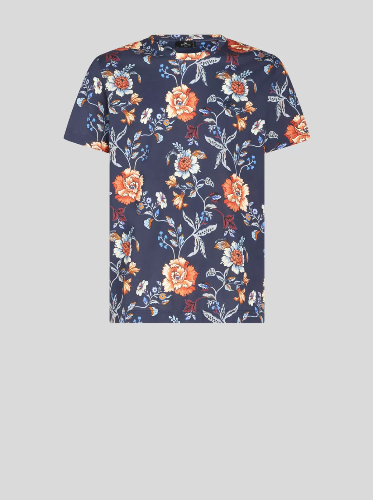 Uomo Etro T-SHIRT CON STAMPA FLOREALE E LOGO |