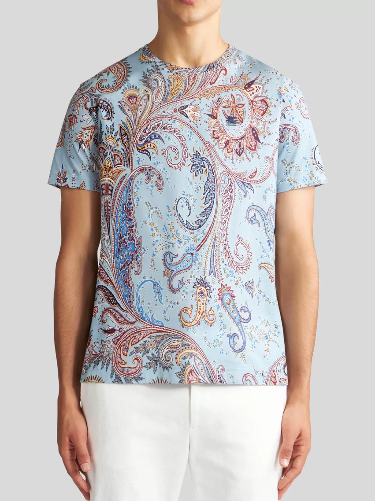 Uomo Etro T-SHIRT CON STAMPA PAISLEY E LOGO |