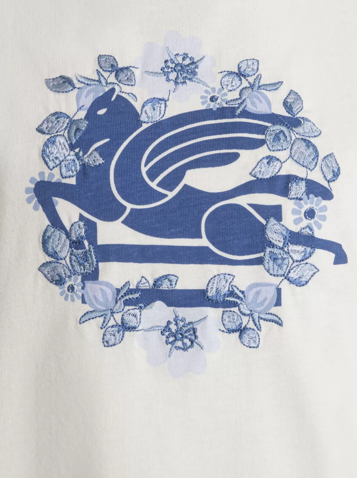 Bambino Etro T-SHIRTS CON GHIRLANDA FLOREALE RICAMATA E PEGASO PER BAMBINI |